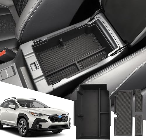 SXCY Organizador de consola Subaru Crosstrek Impreza 2024, bandeja organizadora de almacenamiento Crosstrek 2024 para accesorios Crosstrek 2024,