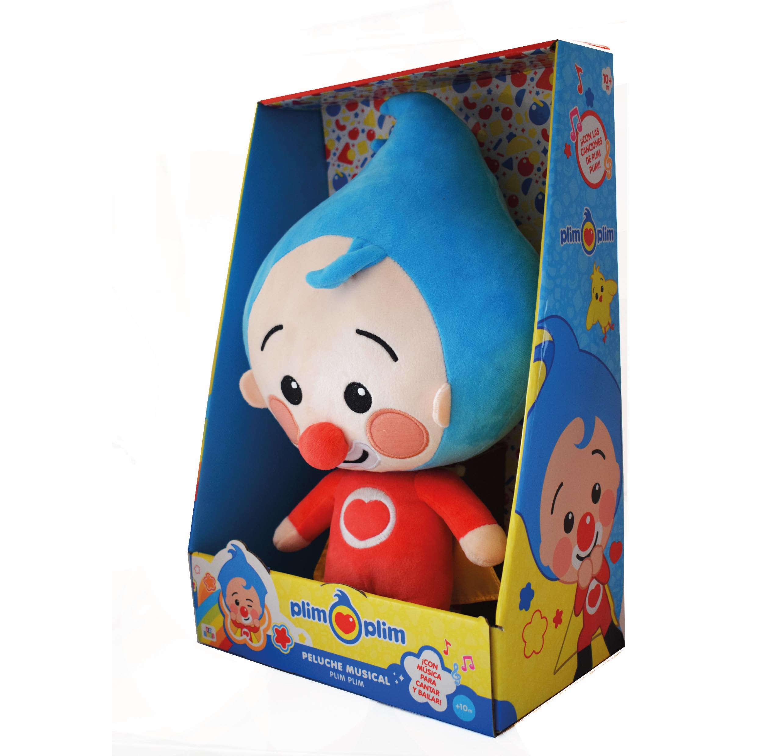 BANDAI - Peluche Musical DX de Payaso Plim Plim, Juguete de Peluche Suave con Sonido, Muñeco de la Serie El Héroe del Corazón, Juguete para Niños y Niñas.
