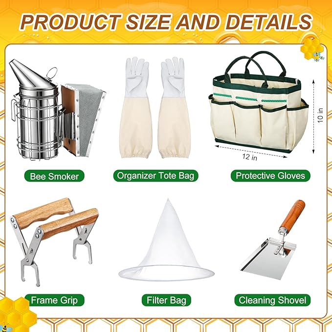 Kit de Inicio de Apicultura de 30 Piezas para Apicultores Principiantes (XXL) miniatura 3