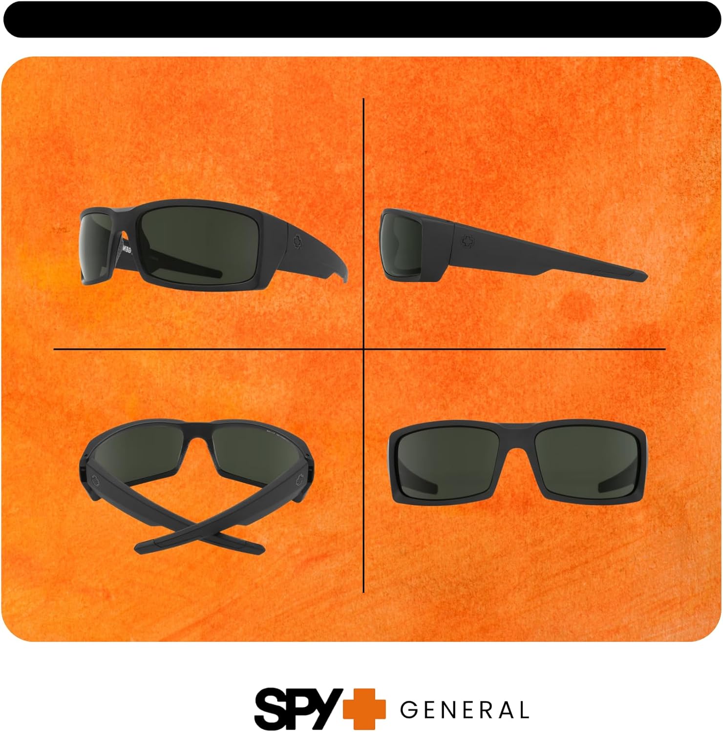 Spy General Rectangular Sunglasses for Men for Women +BUNDLE with ACCESSORY EYEWEAR KIT - Image 3