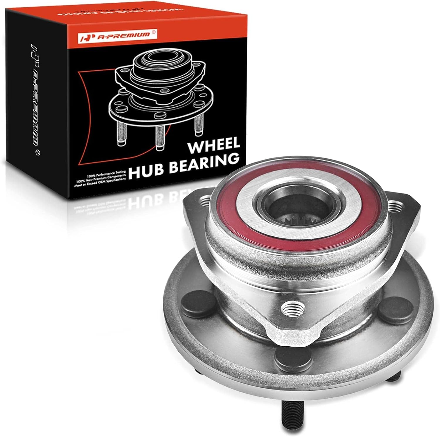A-Premium Front Wheel Bearing and Hub Assembly with 5-Lug Compatible with Jeep Wrangler 1999-2006, Cherokee 1999-2001, TJ 2000-2006