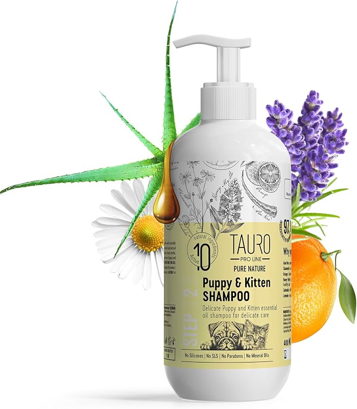 Shampoo para Filhotes TAURO PROLINE para Pele Sensível sem SLS, 400 mL
