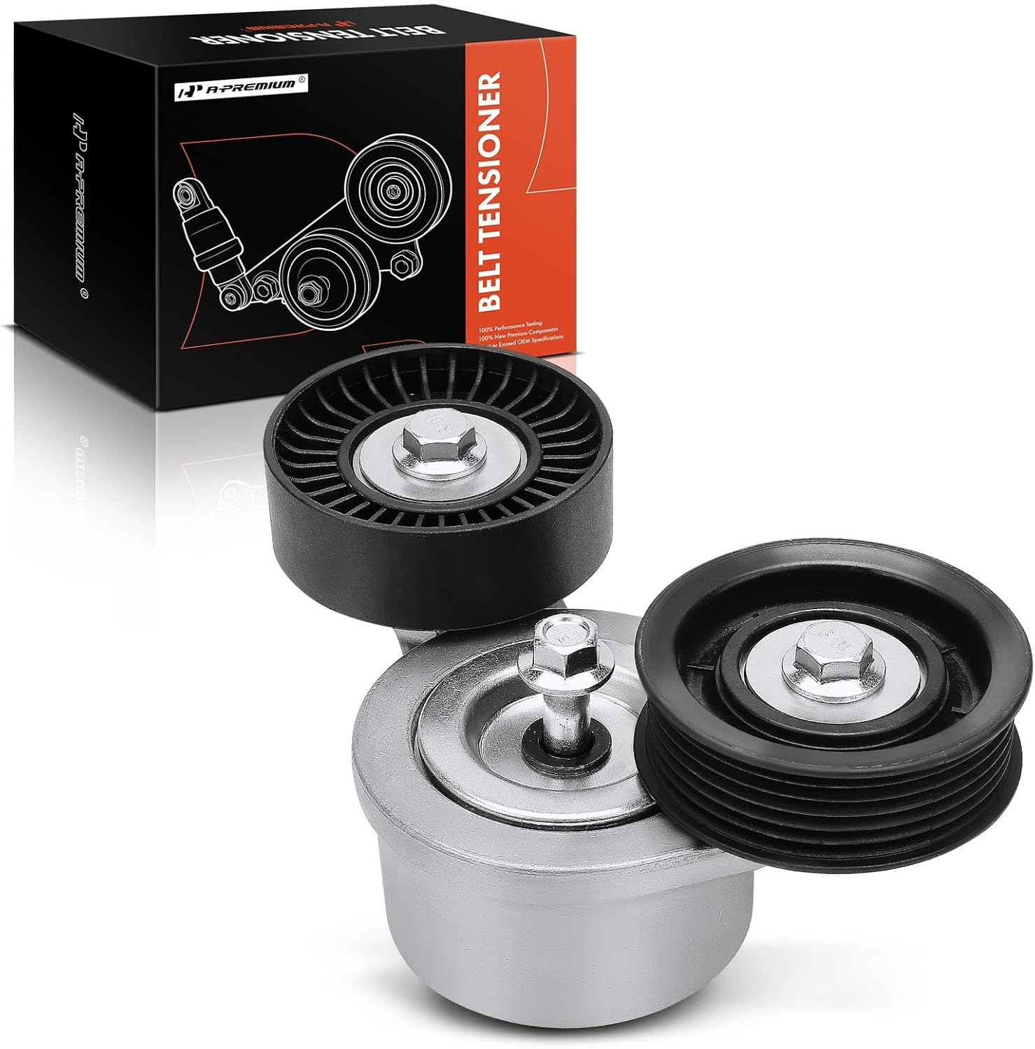 A-Premium Belt Tensioner Assembly with Pulley Compatible with Dodge Ram 1500 2002-2010, Dakota, Durango, Nitro & Jeep Grand Cherokee, Liberty & Mitsubishi Raider & Ram 1500, Replace# 53030958AE