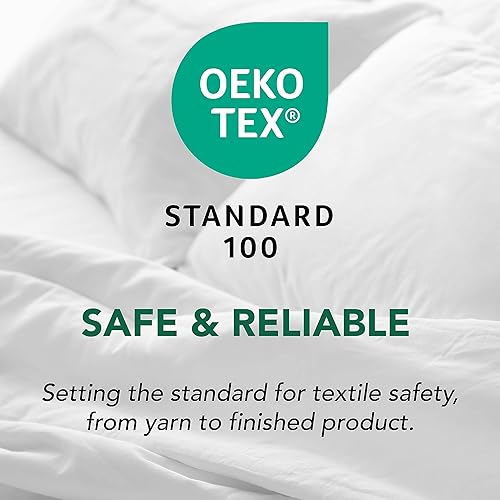 Miniatura 4 de SERTA Falda de cama sólida moderna, con volantes de calidad de hotel con caída de 13 pulgadas, lavable a máquina, tamaño Queen, color blanco