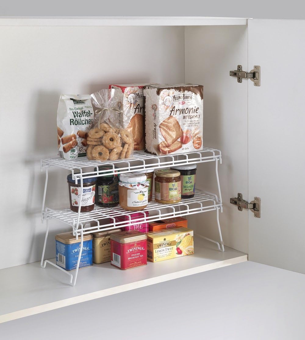 Metaltex USA Inc. Stacking Shelf, White, Medium