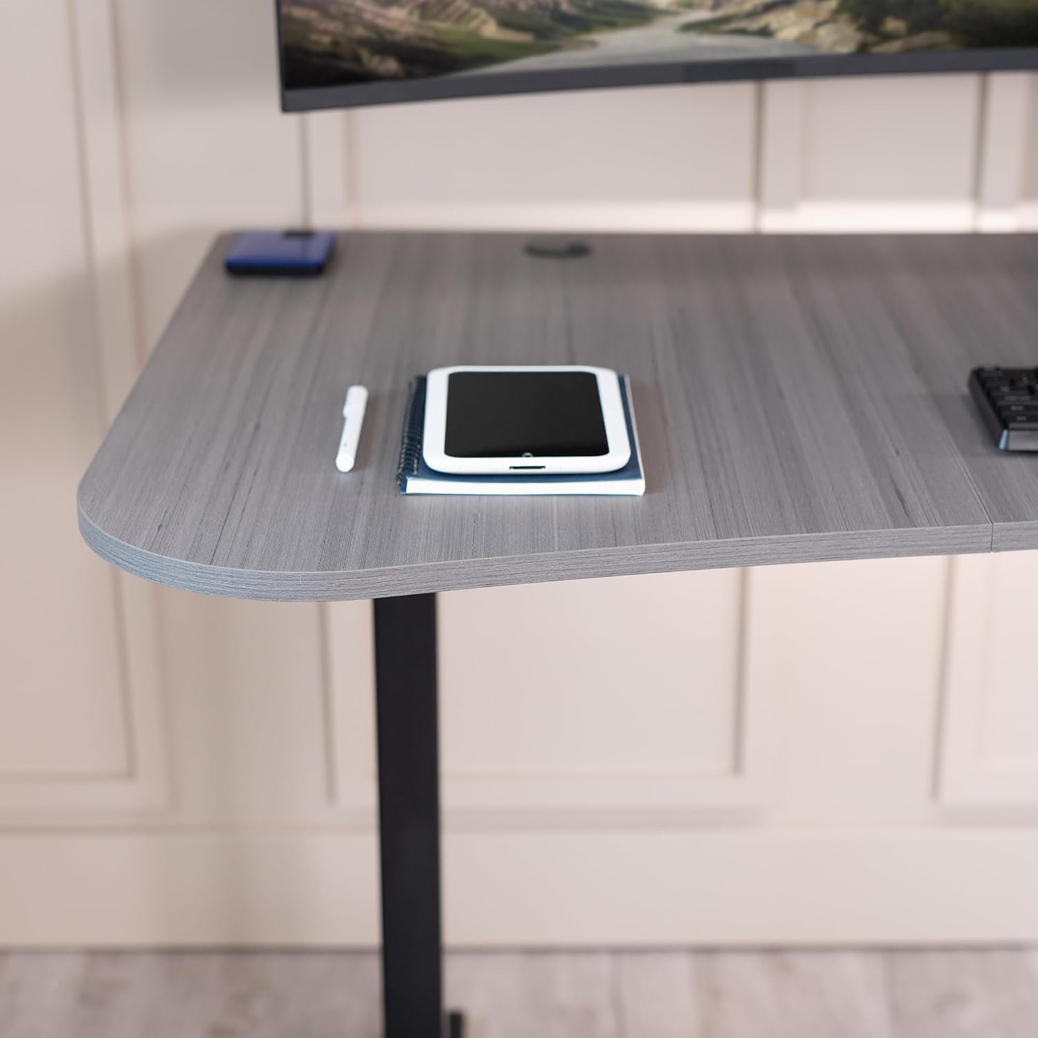VIVO 63 x 32 inch Universal Table Top for Standard and Sit to Stand Height Adjustable Home and Office Desk Frames, Dark Gray Desktop, DESK-TOP1G