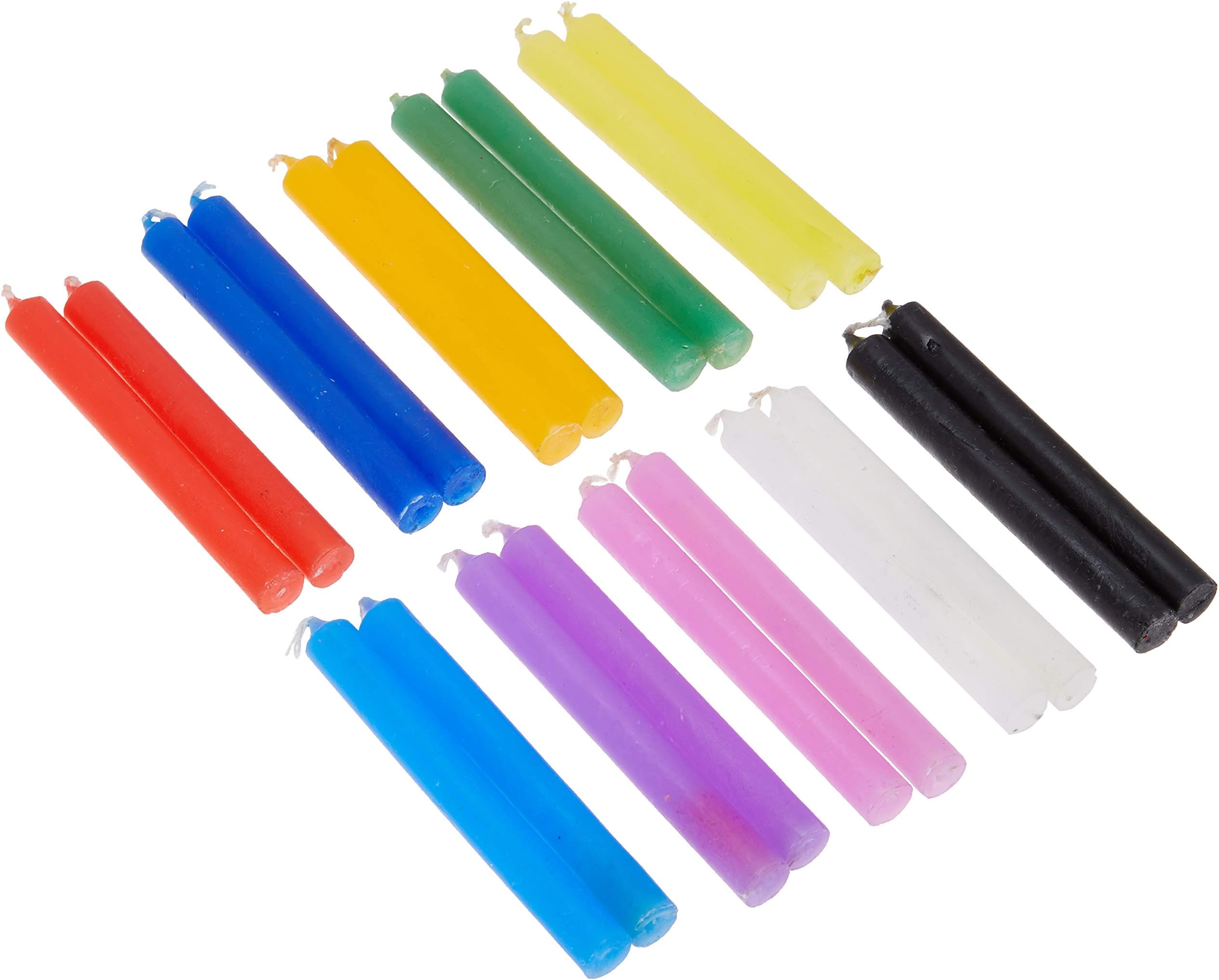 Vrinda® 4" Mini Chime Ritual Spell Unscented Taper Candles - Set of 20 (Assorted (Pack of 40))