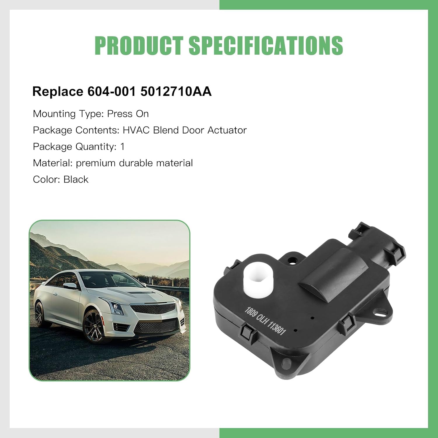 SCITOO Air Door Actuator 5012710AA, 604-001 Compatible with Jeep Grand Cherokee 1999-2004 HVAC Heater A/C Blend Door Actuator HVAC Heater Blend Door Actuator