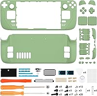 Vista 2 de eXtremeRate Juego completo de carcasa de bricolaje con botones para Steam Deck LCD, placa frontal personalizada de repuesto para Steam Deck LCD