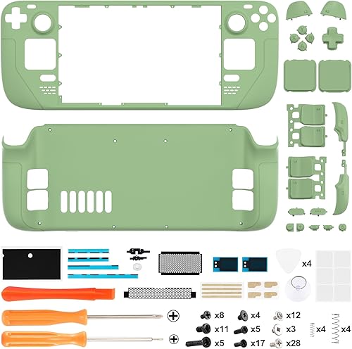 Miniatura 2 de eXtremeRate Juego completo de carcasa de bricolaje con botones para Steam Deck LCD, placa frontal personalizada de repuesto para Steam Deck LCD -