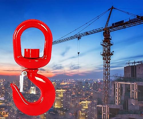 Miniatura 6 de Ganchos giratorios de 11 toneladas resistentes para levantar, gancho de elevación giratorio de 11 t para el motor