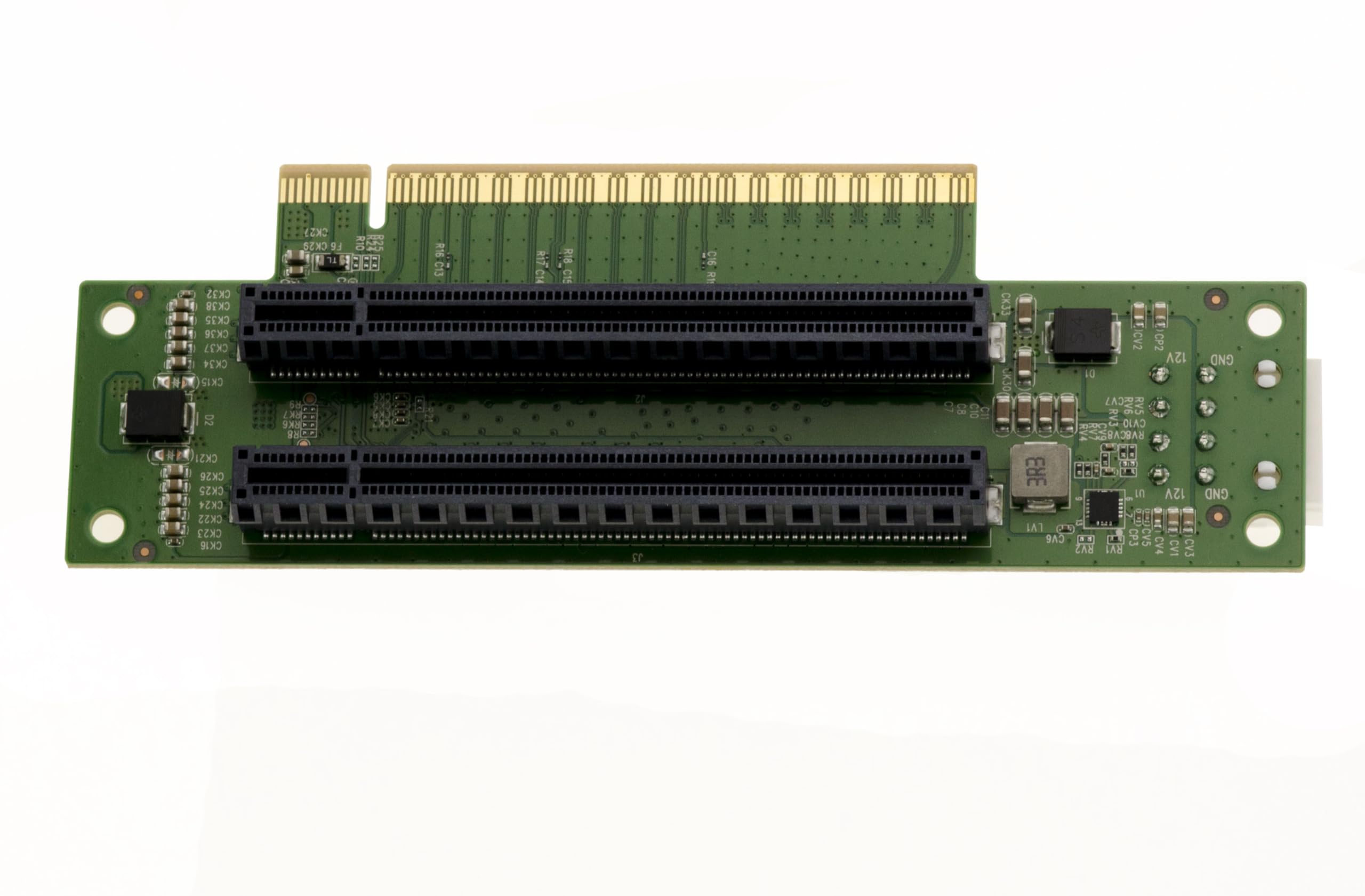 KALEA-INFORMATIQUE Adapter Riser PCIe Gen 5.0 x16 do 2 portów x16 90° Duplikator o przepustowości 64 GB/s