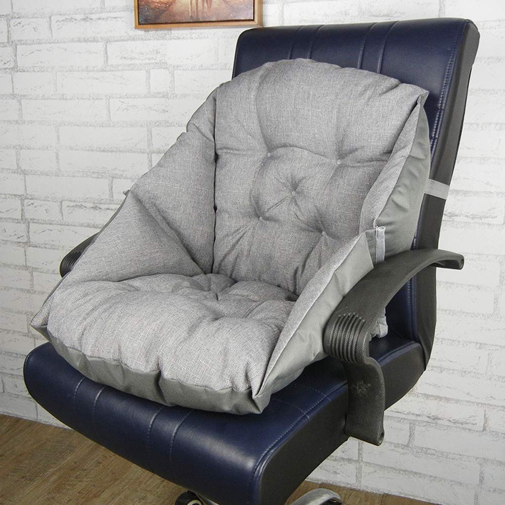 Cuscino morbido di alta qualità – Cuscino ergonomico di supporto per la schiena per sedie da ufficio, casa, cucina e giardino, 40 x 47 x 47 cm, grigio comodo cuscino per una migliore esperienza di