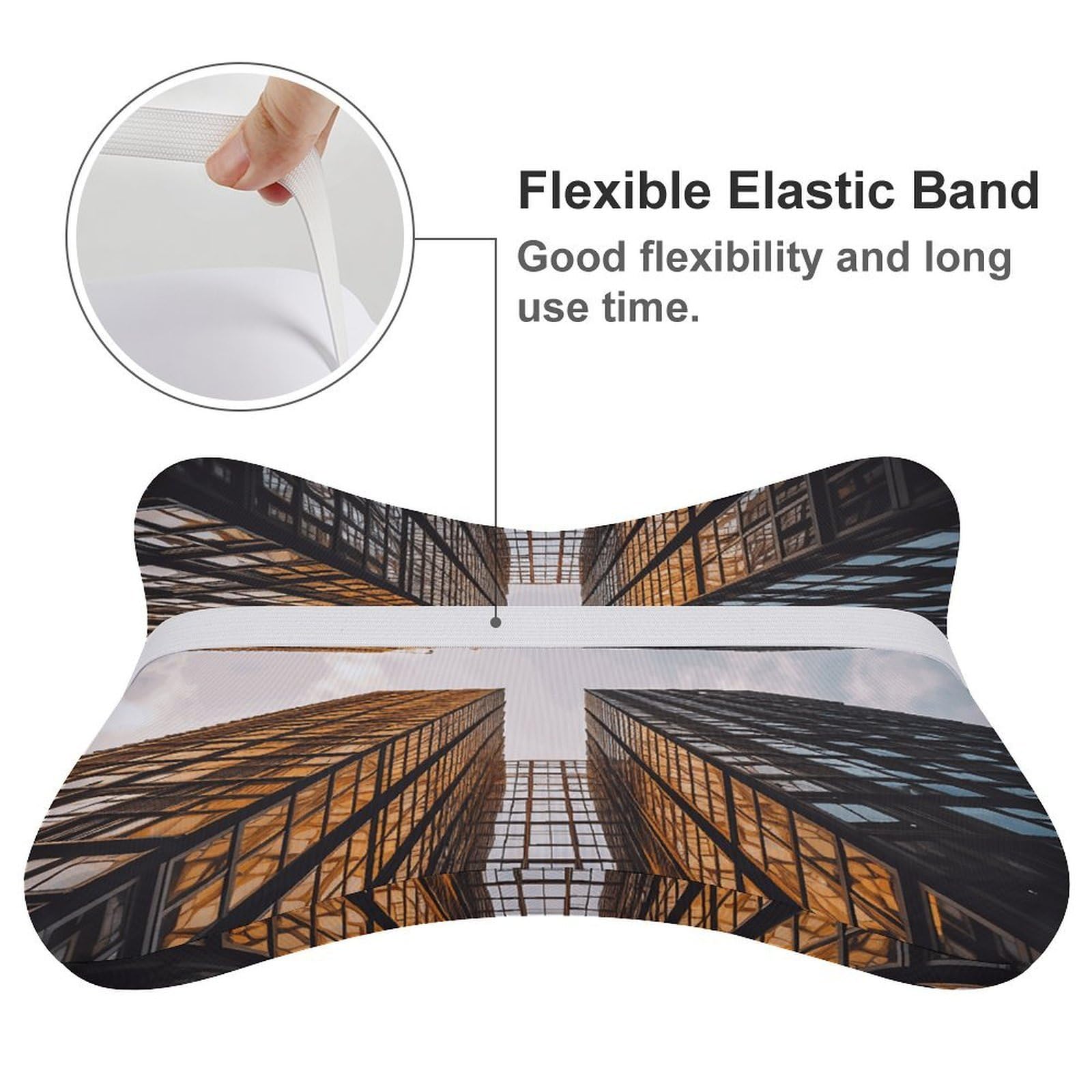 Almohada de rascacielos mirando hacia arriba en el cielo, núcleo de almohada de espuma viscoelástica, cojín, proporciona apoyo para el cuello, almohadas de coche para viajes y oficinas en