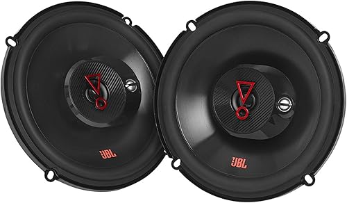 JBL Stage 3637F - Altavoz de audio para automóvil de tres vías de 6.5 pulgadas, sin parrilla, negro