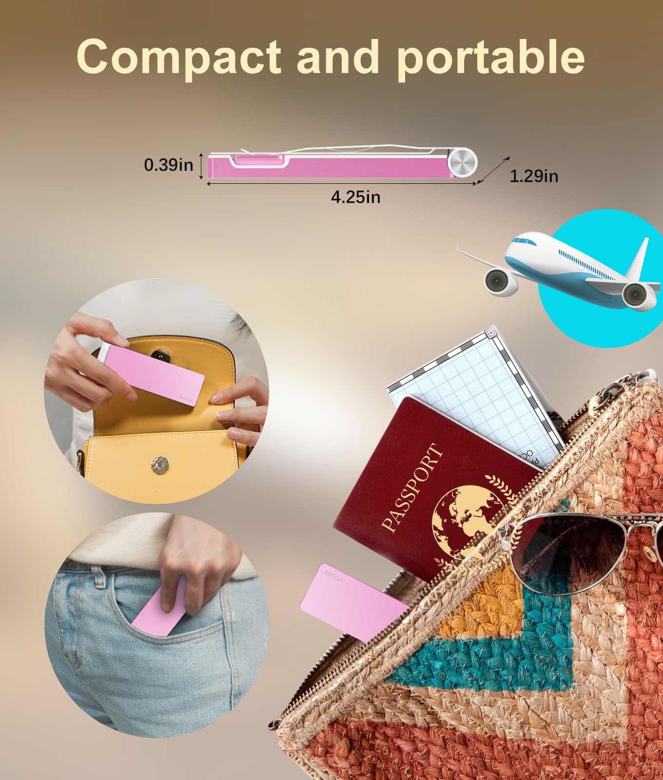 Luce Da Lettura Ricaricabile LED - Lampada Libro Pieghevole Con 3 Colori E 4 Luminosità - Foto 2