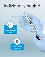 Vista 7 de Jeringa Luer Lock de 1ml sin aguja - Jeringas de plástico de 1cc, estériles, selladas individualmente, paquete de 10