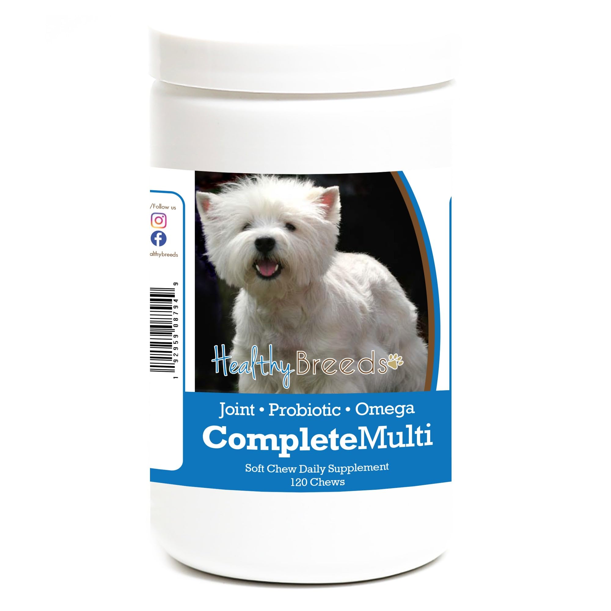 Healthy Breeds West Highland White Terrier All In One Multivitamin Soft Chew 120 Count