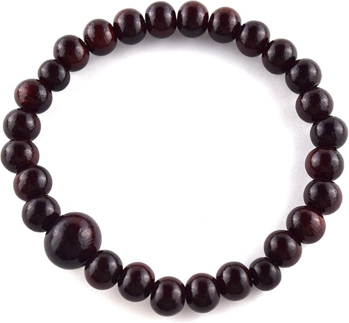 Amazon 日本製シタンローズウッドブレスレット ジュズ ロザリオ 祈り マラビーズ 京都のハンドメイド ブレスレット メンズ 木材 シタンローズウッド ブレスレット 通販