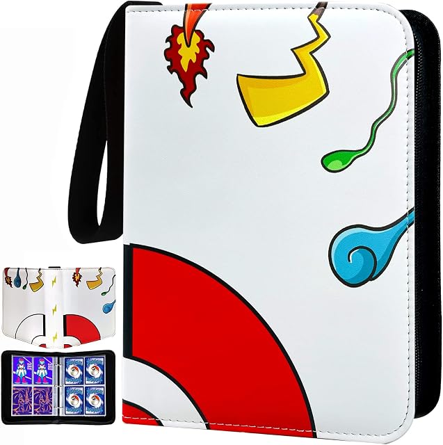 ZVZM Trading Card Albums Binder with Sleeves, 400 Pocket Premium Card Folder, Best Gift For Collectors and Kids.
