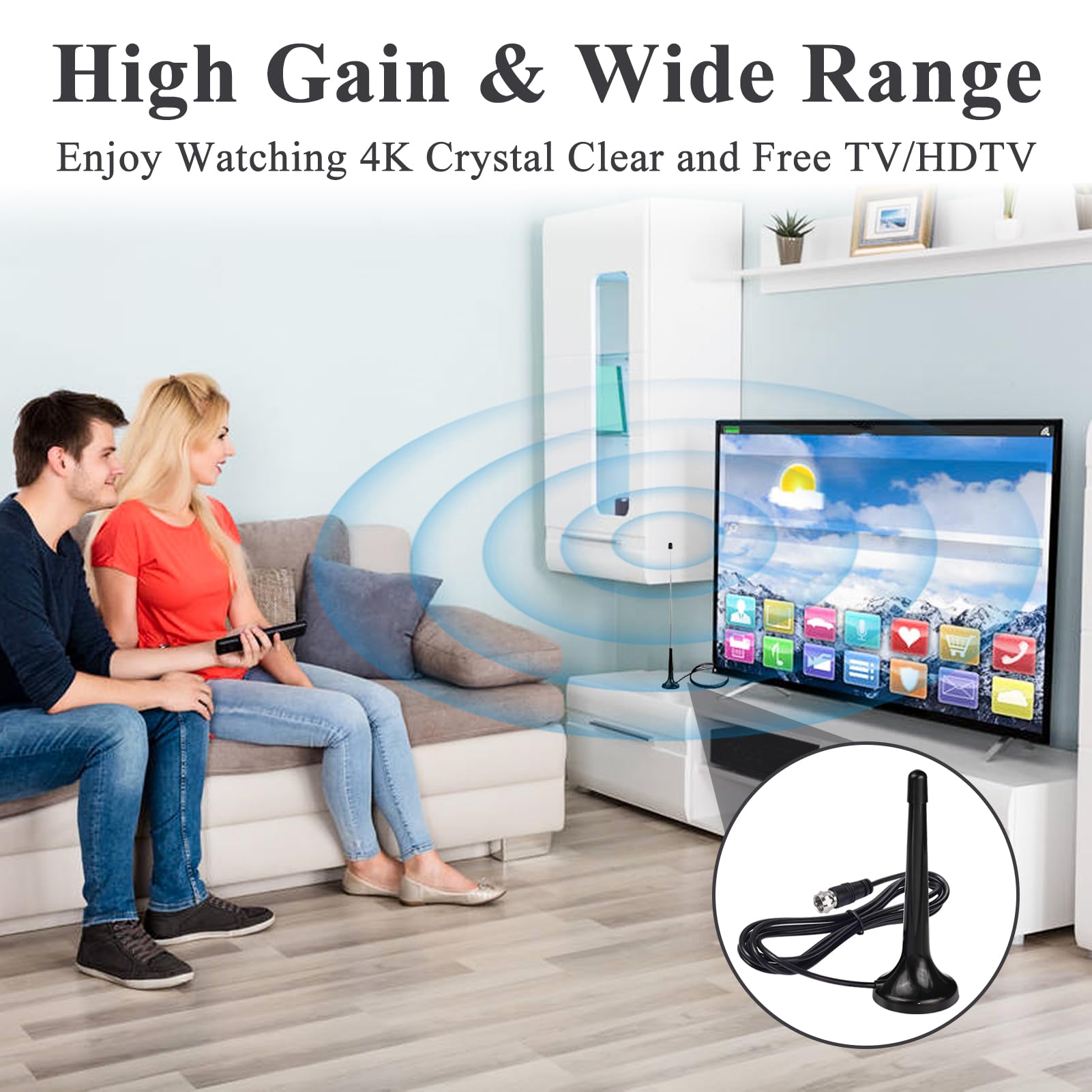 Antenna Radio DAB FM Con Base Magnetica - Migliora La Ricezione Per HiFi, Auto E Casa | 75 Ohm | 3 Metri - Foto 9