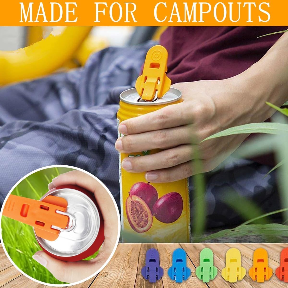 24 PCS Manual Easy Can Opener Colorful Drink Can Protector Cap Leakproof Soda Top Ring Opener Tool for Pop Coke Beer Tab, Premium Plastic Shields Can Openers Can Prevent Dust at The Party