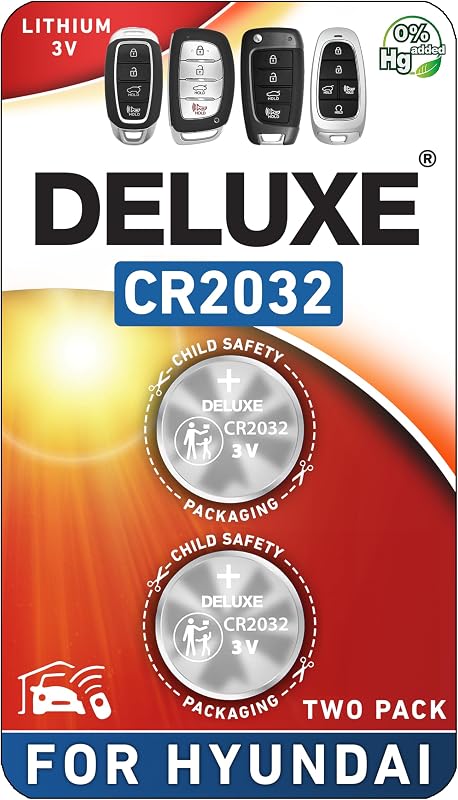 Baterias CR2032 3 V para Chave Presencial Hyundai Deluxe Batteries – Pacote com 2