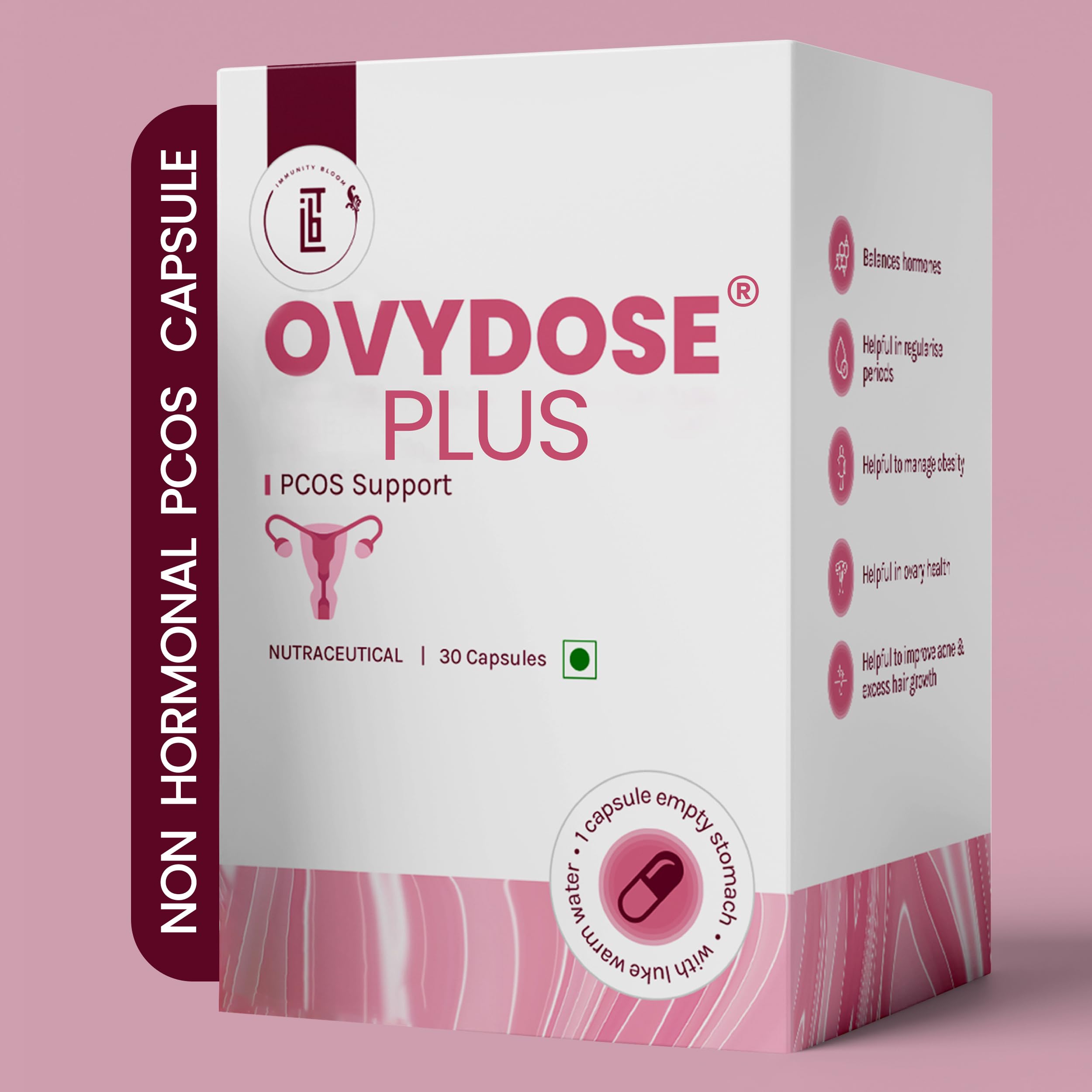Ovydose Plus PCOS Supplement For Women With Inositol & Other Ingredients, Manages Irregular Periods, Helps Balance Hormones, Manages Acne, Hair & Weight - 30 Veg Tablets (B0CQX8NFNZ) Amazon Price History, Amazon Price Tracker