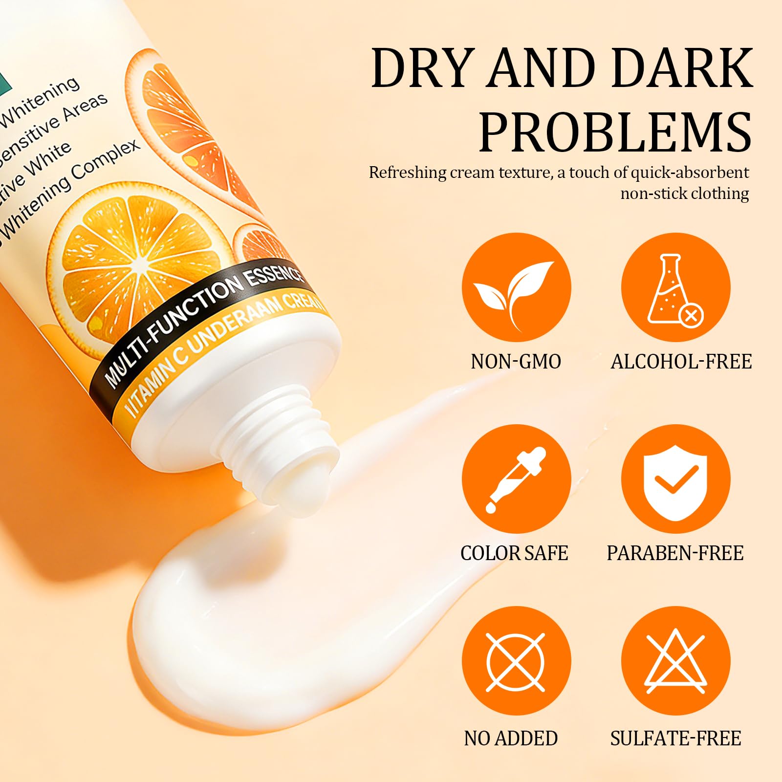 Crema Axilas, crema blanqueadora con vitamina C, Crema Aclarante de Axilas, Entreperna, Codos y Rodillas, Zonas Sensibles y Privadas, mujeres y hombres, 50g - 4