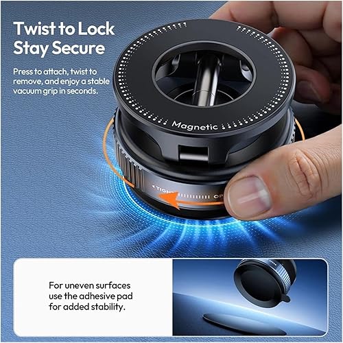 Miniatura 6 de Compatible con Ulanzi SK-25 Ventosa al vacío MagMount Soporte magnético para teléfono Ventana de coche Dashboard