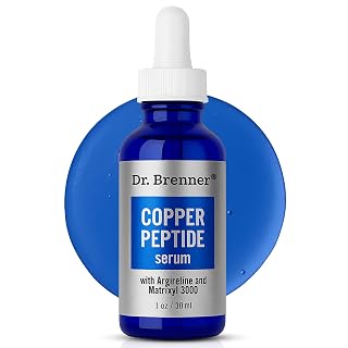 Dr. Brenner Copper Peptide Serum with GHK-Cu peptide, Argireline and Matrixyl 3000 Anti-Aging Moisturizer for Fine Lines and Skin Elasticity (1 oz.) - Amazon product rated Grade A