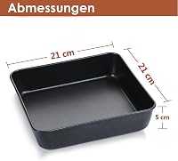 Herogo rozsdamentes négyzet sütőforma szett 2 db 21x21 cm 2