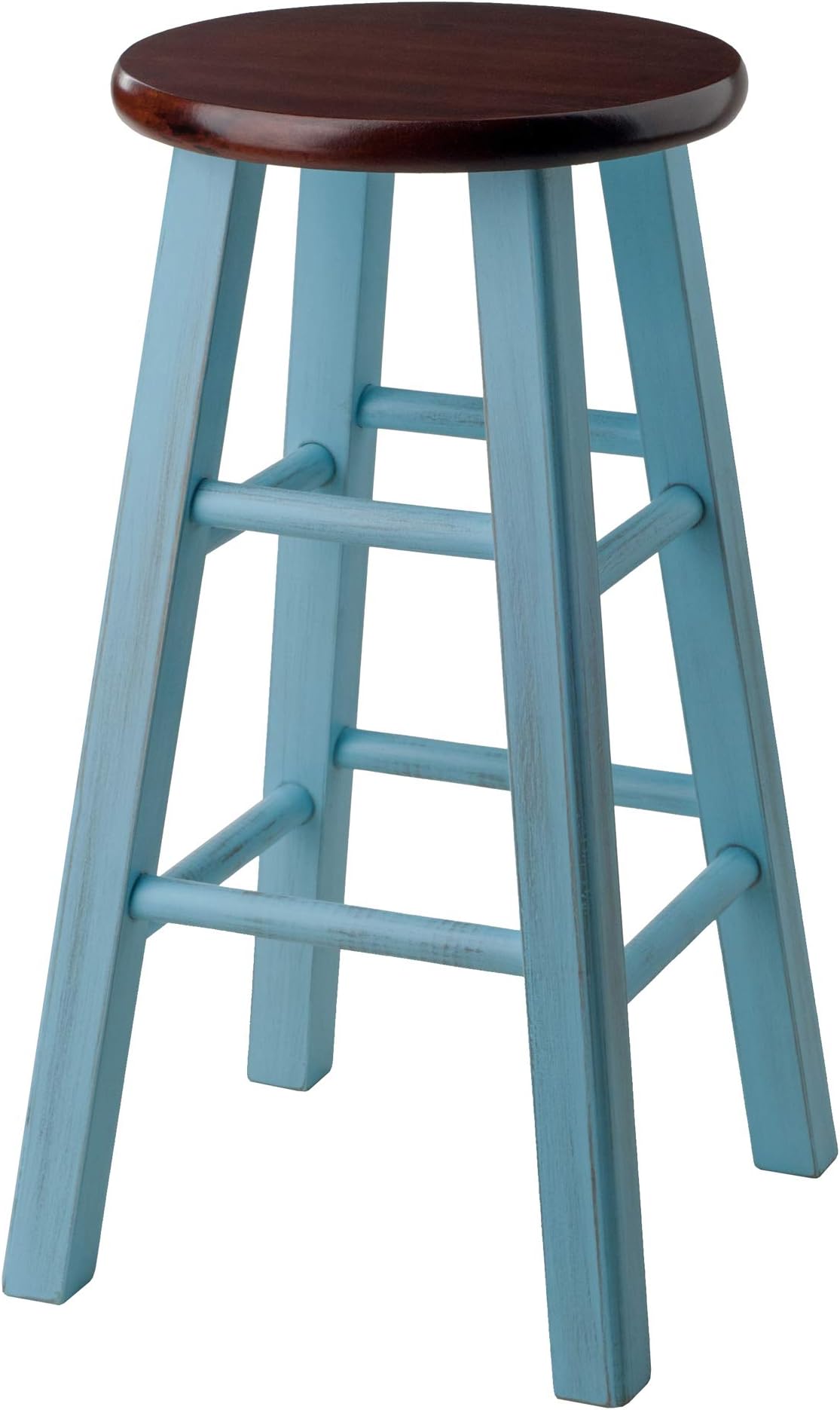 Winsome Ivy Square Leg Counter Stool, Classic Backless Bar Chairs for Kitchen & Dining Room Seating, Timeless Essential Furniture for Home, Dorm, Apartments