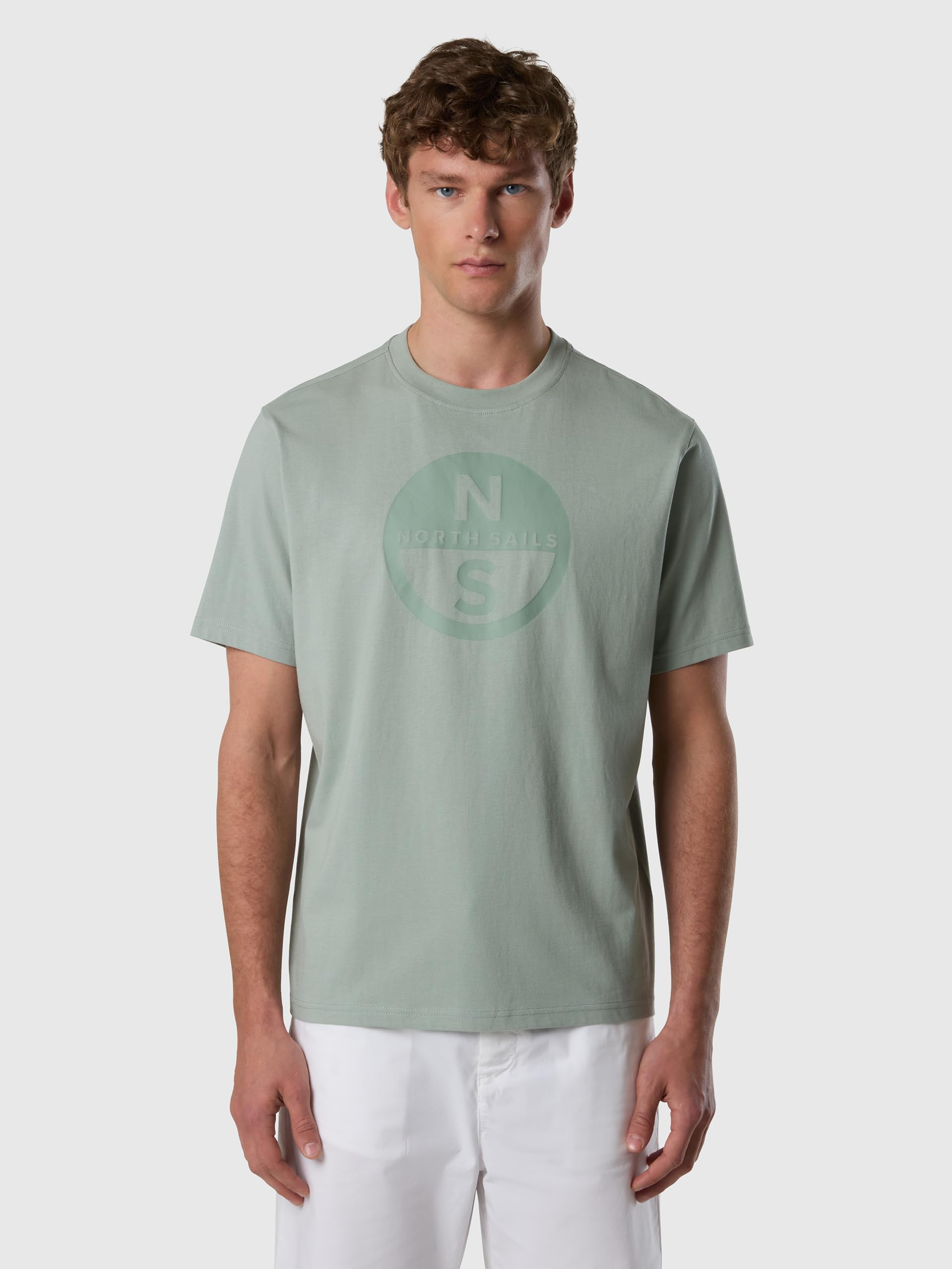 NORTH SAILS ML męska koszulka z bawełny organicznej z logo Maxi