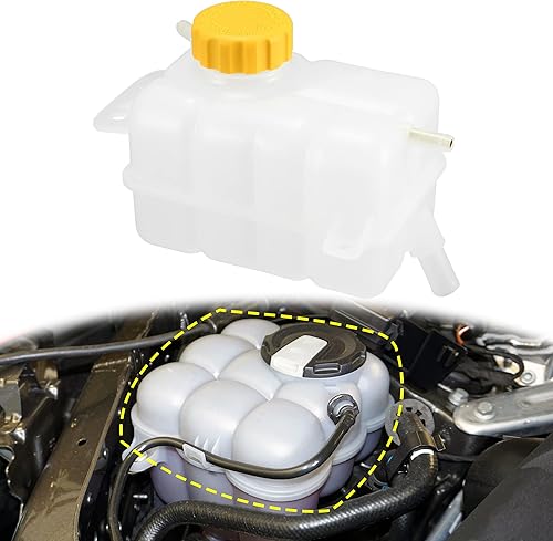 Miniatura 3 de X AUTOHAUX 1 juego de depósito de radiador de refrigerante 96930818 95216944 botella de desbordamiento de refrigerante con tapa para Pontiac G3 Base
