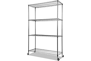 Alera 48" x 18" x 72" NSF Certified 4-Shelf Metal Storage Shelves
