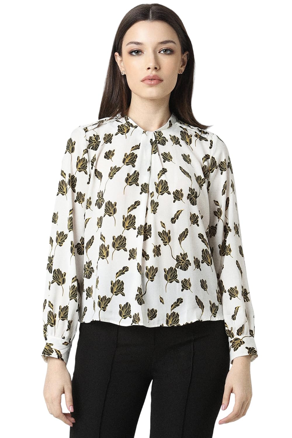 van heusen Women's Polyester Floral Regular Fit Blouse-picture-32