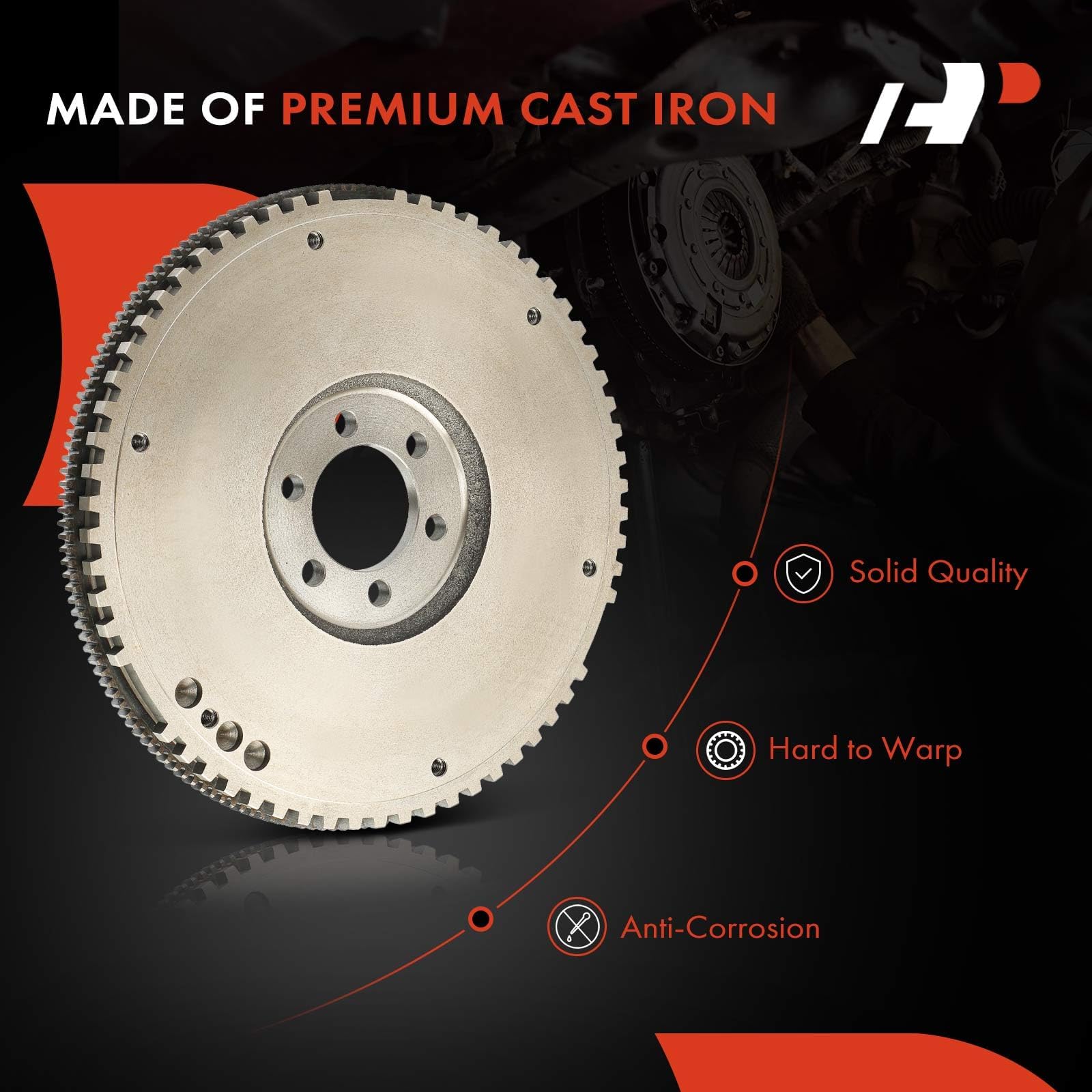 A-Premium Clutch Flywheel Compatible with Jeep Cherokee, Comanche, Wagoneer  1987-1990 4.0L, Wrangler 1988-1990 4.2L, Manual Trans., 6 Bolt Holes, 164  Teeth : Buy Online at Best Price in KSA - Souq is now Amazon.sa: Automotive