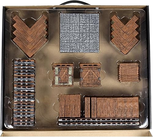 Vista 36 de Warlock Tiles: Base Set – Dungeon Tiles II Paredes de piedra de altura completa