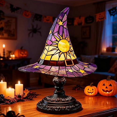 xinrongda Witch Hat Lamps, Handmade Gothic Wizard Hat Shape Lights,