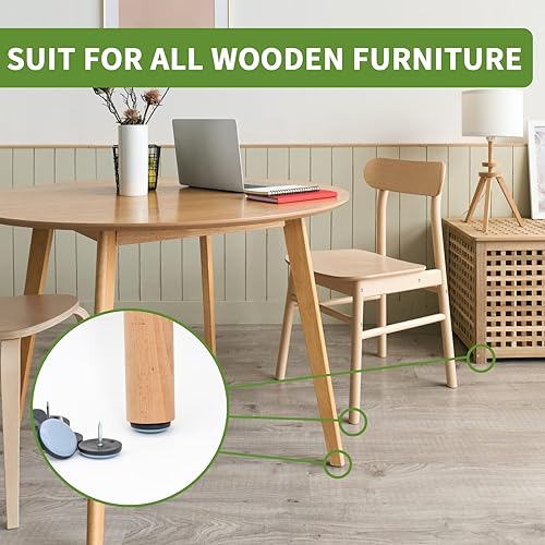 Miniatura 5 de Protectores de suelo para patas de silla, deslizadores de muebles de 1 pulgada, protectores de suelo para sillas