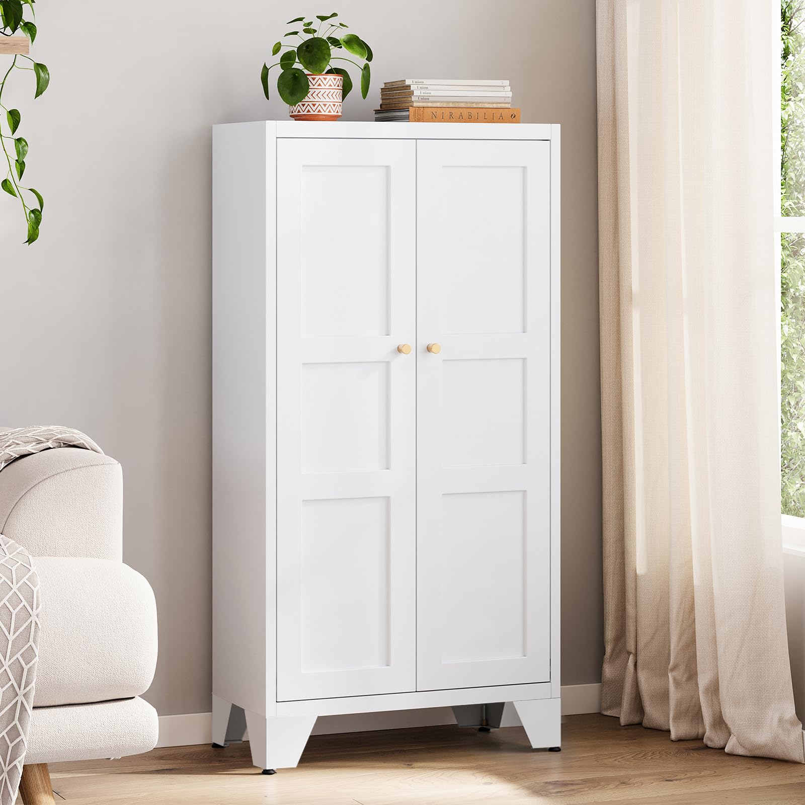 Yizosh Metal Storage Cabinet - accent furniture | Mubboo