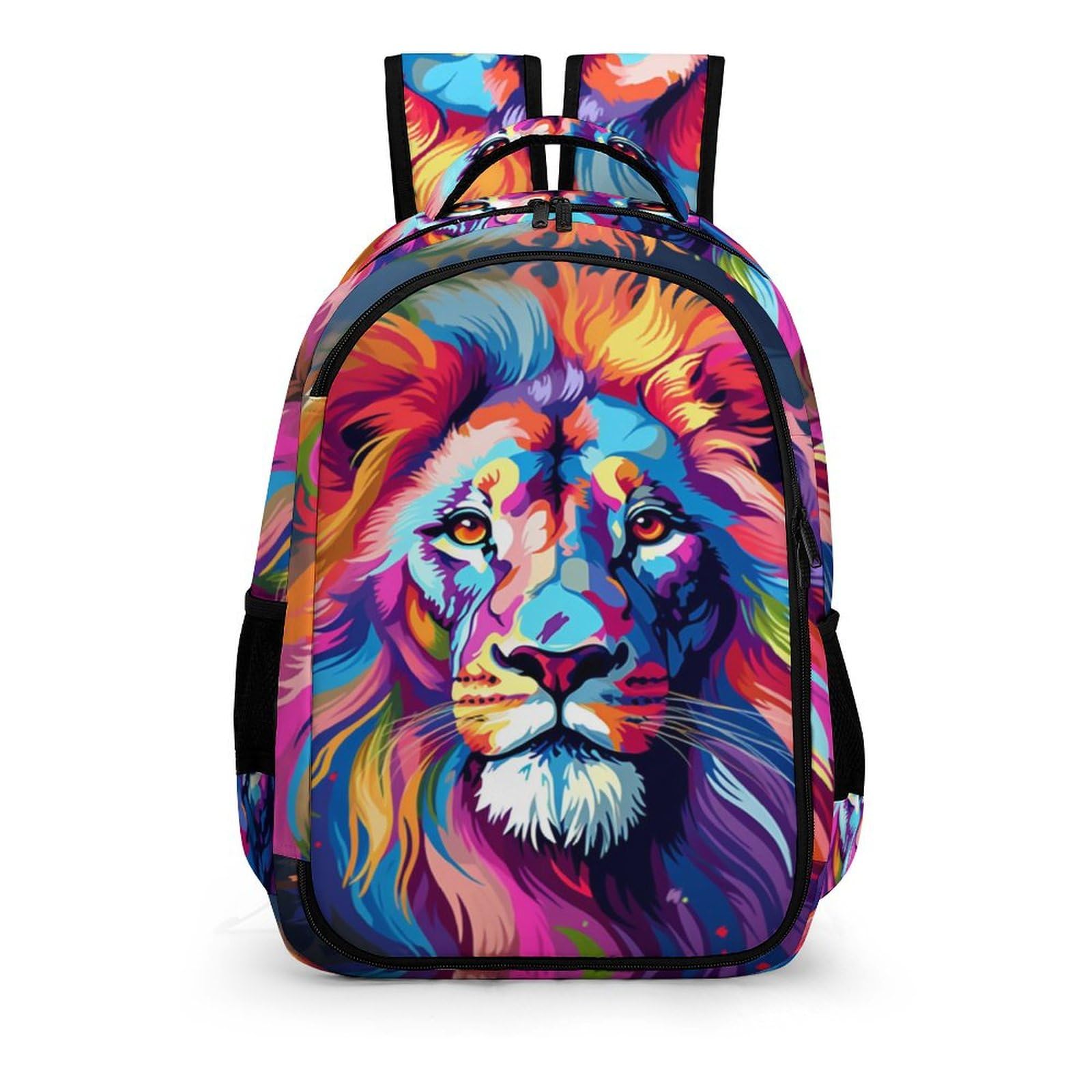 TPISLI Kids Backpack Girls Boys, 16.5 Inch Lion Rucksack for Teenagers, Cute Animal Lion Style School Bag for Childrens 6-12 Years Old