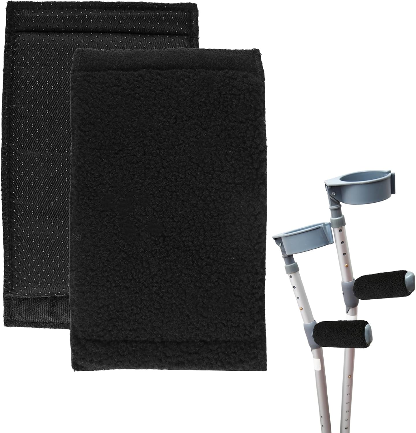 Sheepskin Crutch Handle Pads 2 Pcs Soft Grip Covers Walking Arm Crutch Handle Pads for