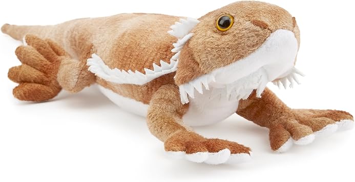 Zappi Co 100% Recycled Plush Bearded Dragon Toy 34cm Length Stuffed Soft Cuddly Eco Friendly animals Collection For New Born Child First kid