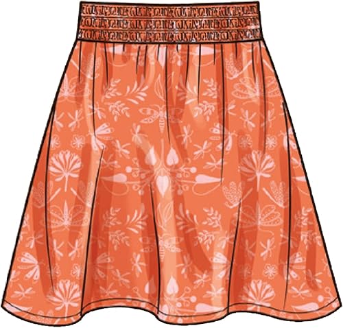 Miniatura 6 de Simplicity Kit de patrones de costura para vestidos infantiles, top y falda, código S9560, tallas 7-8-10-12-14, multicolor