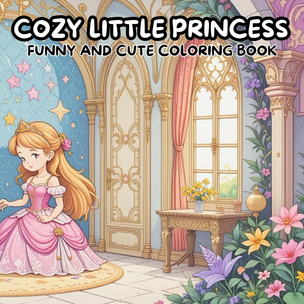 Cozy Little Princess: Coloring Book for Adults and Teens with Simple and Cute Drawings of Adorable Princesses and Their Magical Fairy Tale World (Cozy Coloring World)