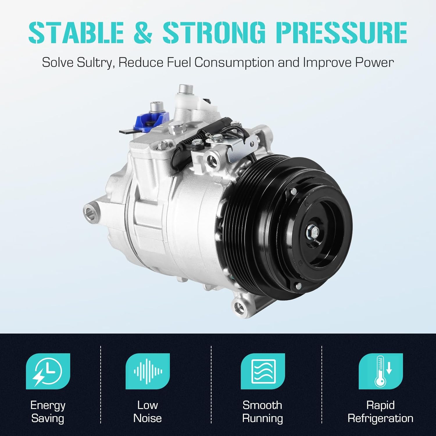 AC Compressor with A/C Clutch for Mercedes Benz C220 C230 CLK320 C36 AMG Series E300 1996-2009, for Dodge/Freightliner Sprinter 2500 3500 2.7L 2002-2006, for Chrysler Crossfire 3.2L 2004-2008