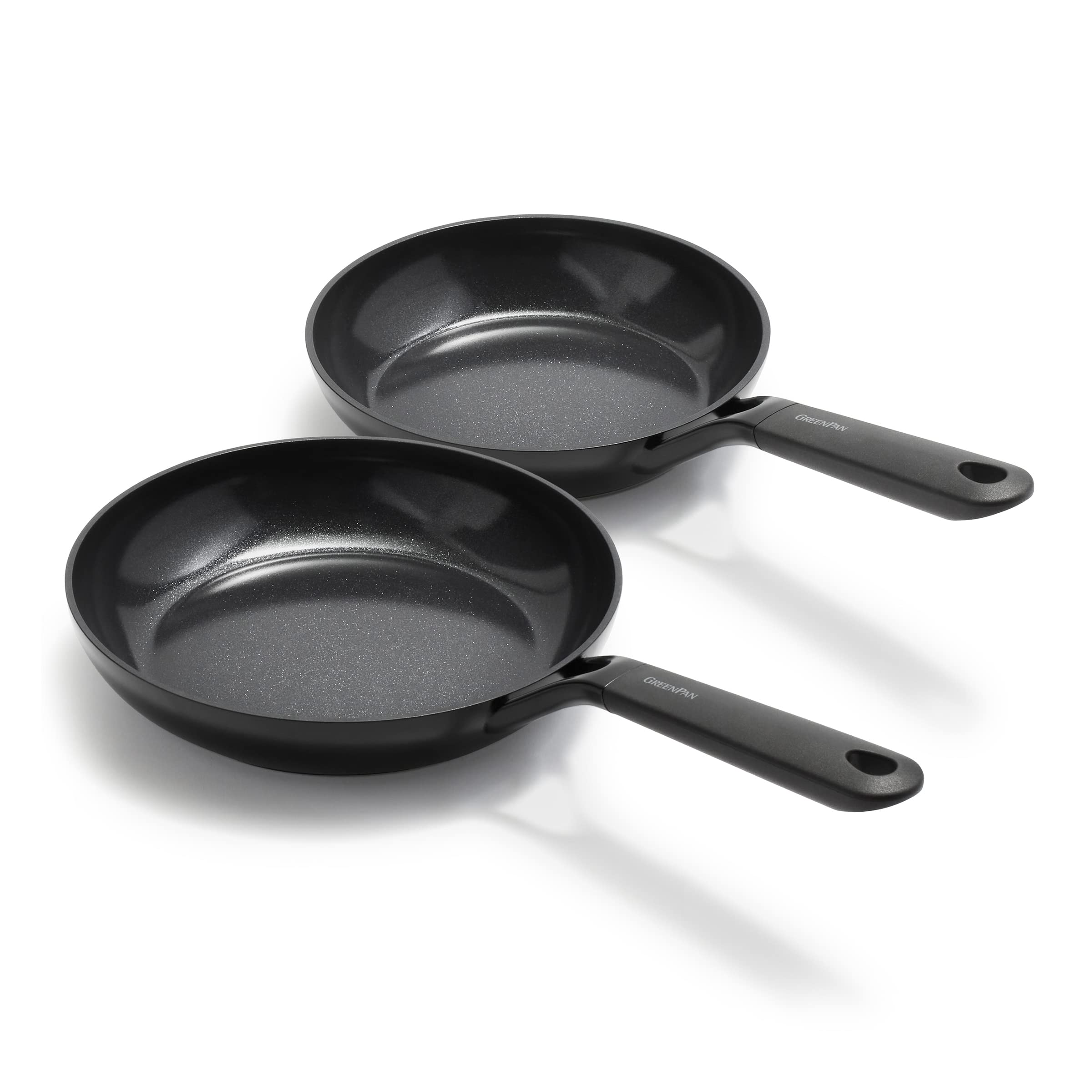 GreenPan SmartShape Nieprzywierająca patelnia ceramiczna, zdrowa, 20 cm i 28 cm, z ochraniaczem na patelnię, bez PFAS, nadaje się do indukcji, do piekarnika, do mycia naczyń, czarna