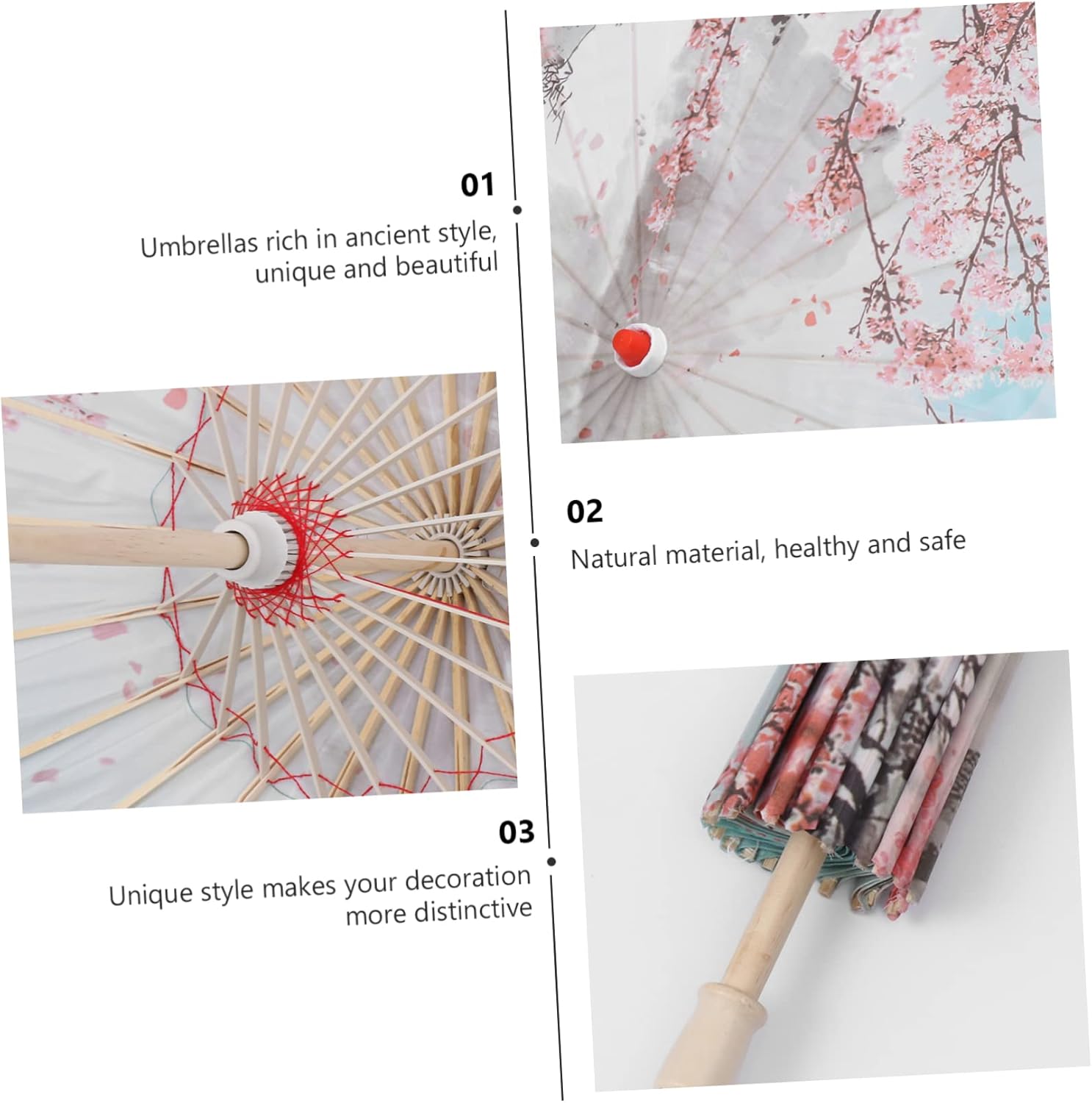 Didiseaon 1pc Chinese Style Oil Paper Umbrella for Stage Photography Unique Ancient Design Fine Workmanship for Weddings and Asian Theme Decor